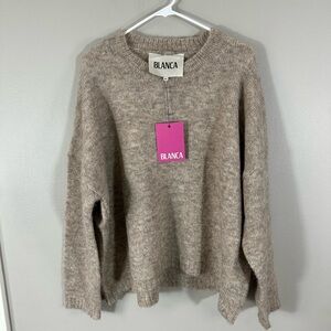NWT‎ BLANCA Rosmunda Cream Oversized Sweater M L
